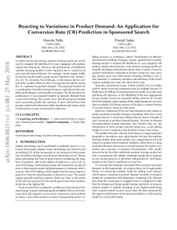 Reacting to Variations in Product Demand: An Application for Conversion
  Rate (CR) Prediction in Sponsored Search