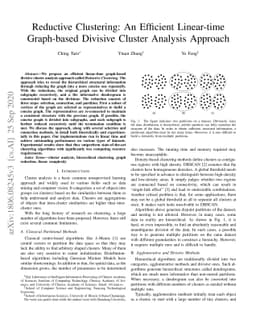 Reductive Clustering: An Efficient Linear-time Graph-based Divisive
  Cluster Analysis Approach
