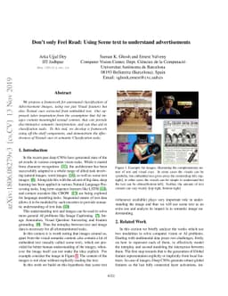 Don't only Feel Read: Using Scene text to understand advertisements