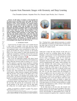 Layouts from Panoramic Images with Geometry and Deep Learning