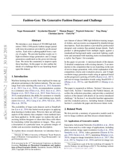Fashion-Gen: The Generative Fashion Dataset and Challenge