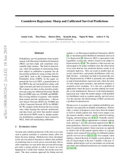 Countdown Regression: Sharp and Calibrated Survival Predictions
