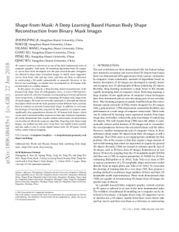 Shape-from-Mask: A Deep Learning Based Human Body Shape Reconstruction
  from Binary Mask Images