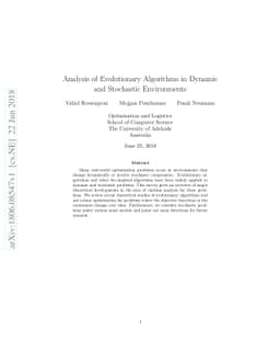Analysis of Evolutionary Algorithms in Dynamic and Stochastic
  Environments