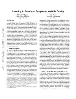 Learning to Rank from Samples of Variable Quality