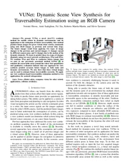 VUNet: Dynamic Scene View Synthesis for Traversability Estimation using
  an RGB Camera