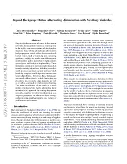Beyond Backprop: Online Alternating Minimization with Auxiliary
  Variables