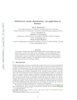 Multivector variate distributions: An application in Finance