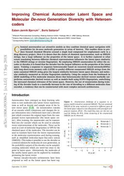 Improving Chemical Autoencoder Latent Space and Molecular De novo
  Generation Diversity with Heteroencoders