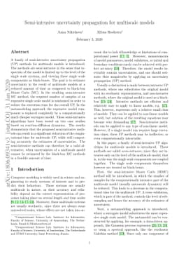 Semi-intrusive uncertainty propagation for multiscale models