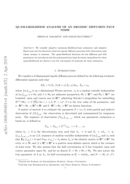 Quasi-likelihood analysis of an ergodic diffusion plus noise