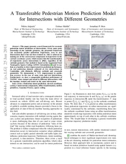 A Transferable Pedestrian Motion Prediction Model for Intersections with
  Different Geometries