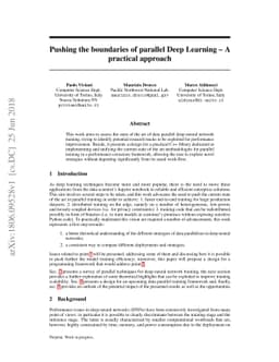 Pushing the boundaries of parallel Deep Learning -- A practical approach