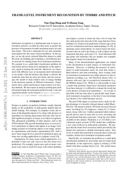 Frame-level Instrument Recognition by Timbre and Pitch