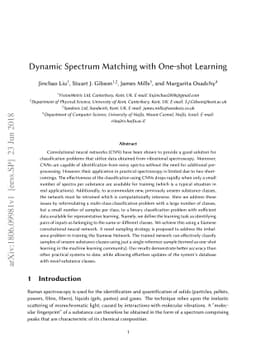 Dynamic Spectrum Matching with One-shot Learning