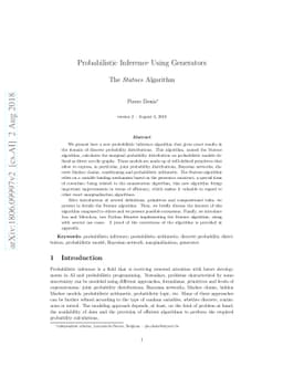 Probabilistic Inference Using Generators - The Statues Algorithm