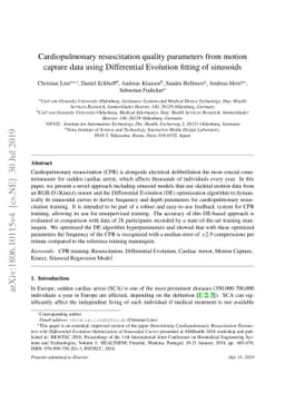 Cardiopulmonary resuscitation quality parameters from motion capture
  data using Differential Evolution fitting of sinusoids