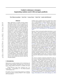 Guided evolutionary strategies: Augmenting random search with surrogate
  gradients