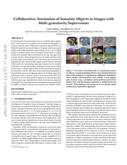 Collaborative Annotation of Semantic Objects in Images with
  Multi-granularity Supervisions