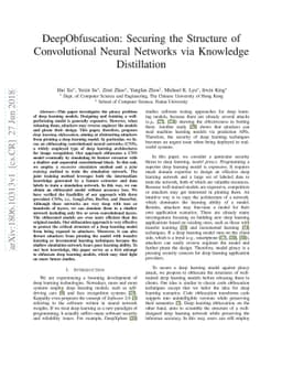 DeepObfuscation: Securing the Structure of Convolutional Neural Networks
  via Knowledge Distillation