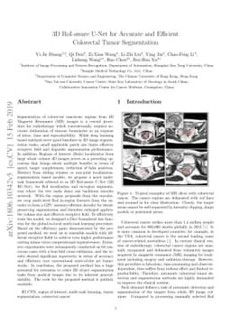 3D RoI-aware U-Net for Accurate and Efficient Colorectal Tumor
  Segmentation