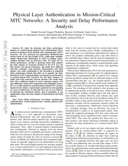 Physical Layer Authentication in Mission-Critical MTC Networks: A
  Security and Delay Performance Analysis
