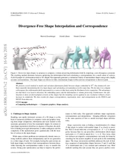 Divergence-Free Shape Interpolation and Correspondence