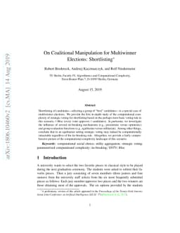 On Coalitional Manipulation for Multiwinner Elections: Shortlisting