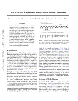 Neural Machine Translation for Query Construction and Composition