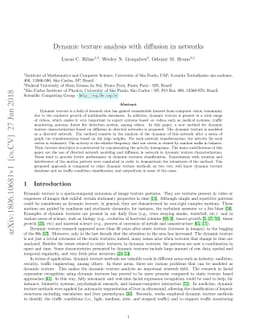 Dynamic texture analysis with diffusion in networks