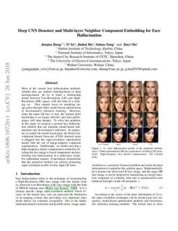 Deep CNN Denoiser and Multi-layer Neighbor Component Embedding for Face
  Hallucination