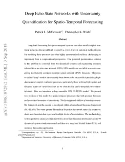 Deep Echo State Networks with Uncertainty Quantification for
  Spatio-Temporal Forecasting