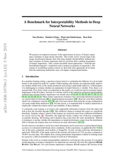 A Benchmark for Interpretability Methods in Deep Neural Networks