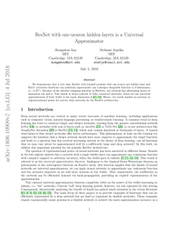 ResNet with one-neuron hidden layers is a Universal Approximator