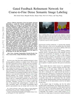 Gated Feedback Refinement Network for Coarse-to-Fine Dense Semantic
  Image Labeling
