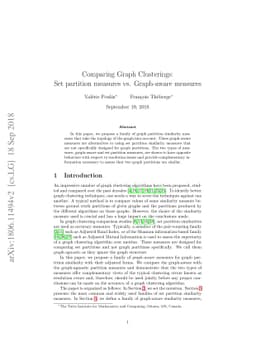 Comparing Graph Clusterings: Set partition measures vs. Graph-aware
  measures