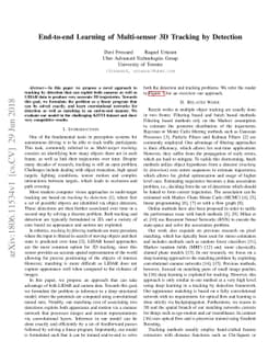 End-to-end Learning of Multi-sensor 3D Tracking by Detection