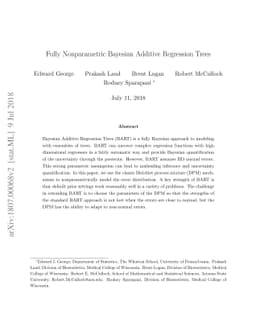 Fully Nonparametric Bayesian Additive Regression Trees