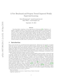 A New Benchmark and Progress Toward Improved Weakly Supervised Learning