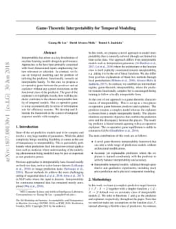 Game-Theoretic Interpretability for Temporal Modeling