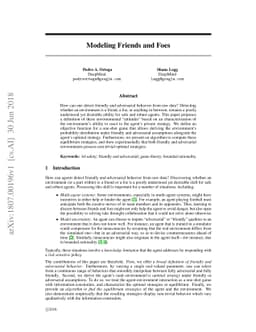 Modeling Friends and Foes