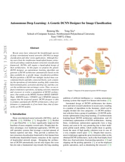 Autonomous Deep Learning: A Genetic DCNN Designer for Image
  Classification