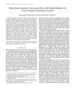 Multi-Task Generative Adversarial Nets with Shared Memory for
  Cross-Domain Coordination Control