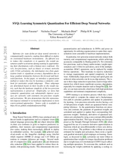 SYQ: Learning Symmetric Quantization For Efficient Deep Neural Networks