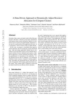 A Data-Driven Approach to Dynamically Adjust Resource Allocation for
  Compute Clusters
