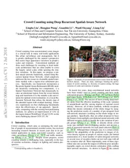 Crowd Counting using Deep Recurrent Spatial-Aware Network
