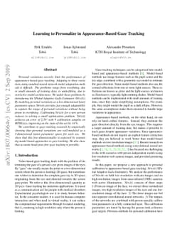 Learning to Personalize in Appearance-Based Gaze Tracking