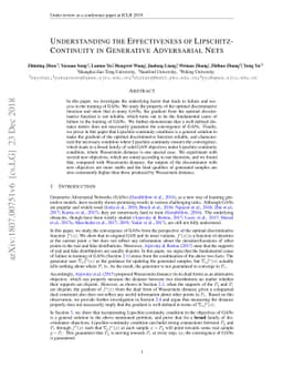 Understanding the Effectiveness of Lipschitz-Continuity in Generative
  Adversarial Nets
