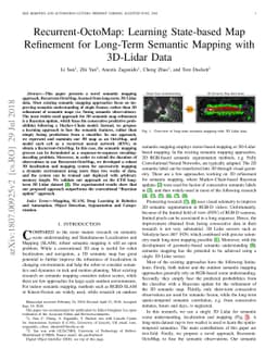 Recurrent-OctoMap: Learning State-based Map Refinement for Long-Term
  Semantic Mapping with 3D-Lidar Data