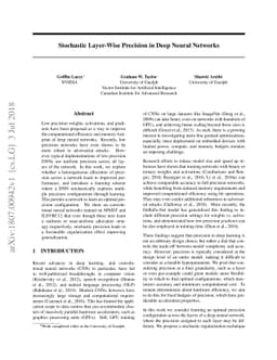 Stochastic Layer-Wise Precision in Deep Neural Networks